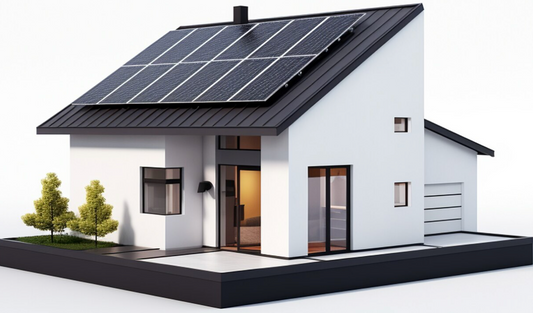 Sparsam från: 1900 kr / månad - Takyta: 40m2, Bifacial solcellspanel: 14 st - 5600 kWh / år