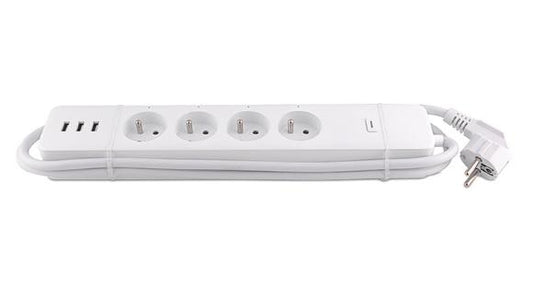 Smart Socket indoor 4 way + USB - Wifi voice control