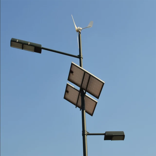 Hållbart ljus dygnet runt - upplev vår gatubelysning med solcellspaneler och vindkraftverk! 500w