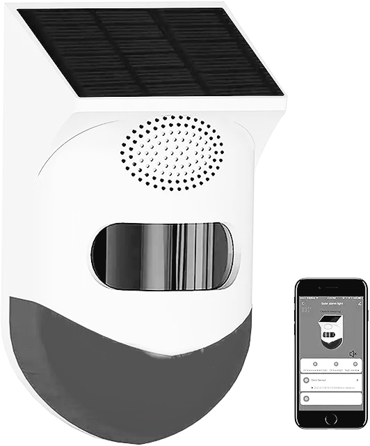 Adamanta sensor med alarm, vattentät & solcellsladdning