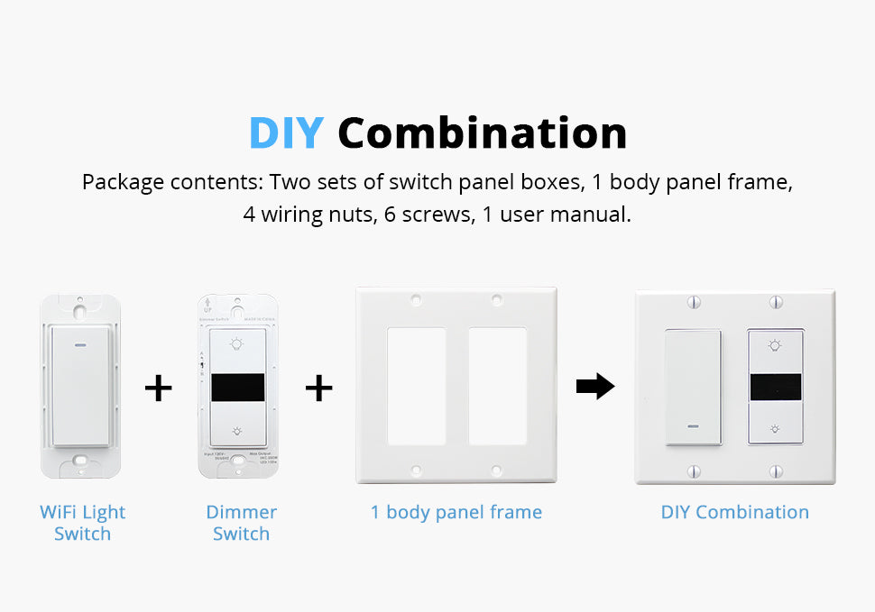 Smart wifi Väg lamp Switch Dimmer